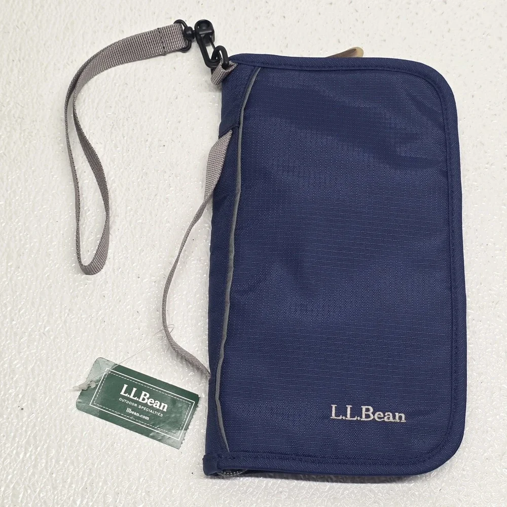 LL Bean Travel Passport Ticket Organizer III Wallet - Night Blue BRAND NEW